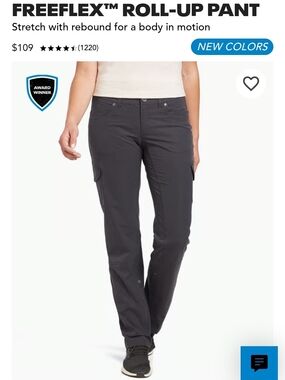 Kuhl Freeflex Roll-Up Pant in Koal